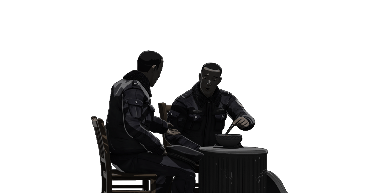 Prison polices chatting and eating